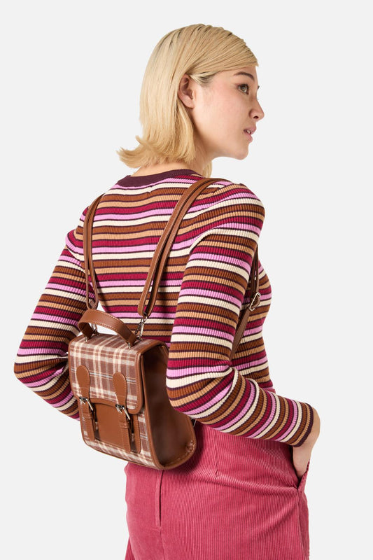 Princess Highway - Check 2 Way Backpack - chocolate