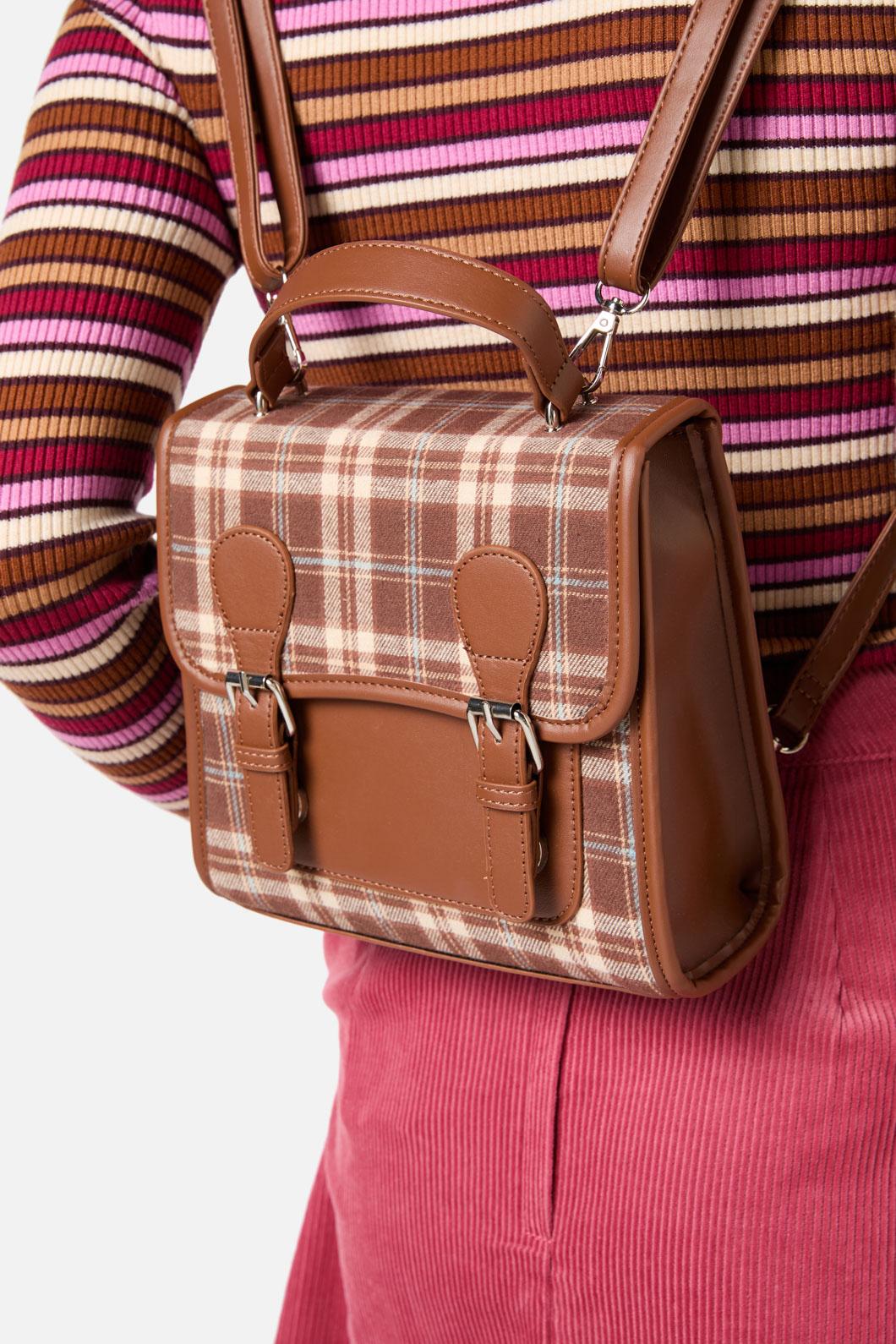 Princess Highway - Check 2 Way Backpack - chocolate