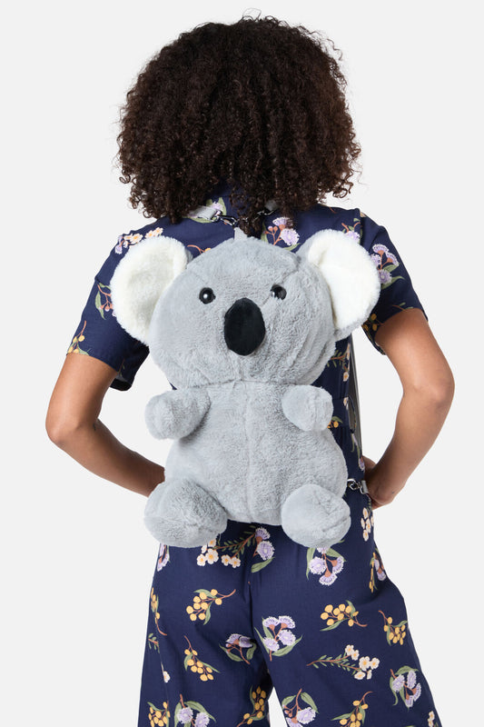 Princess Highway - Plush Koala Backpack - grey