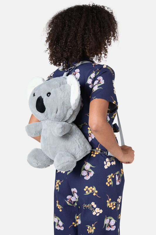 Princess Highway - Plush Koala Backpack - grey