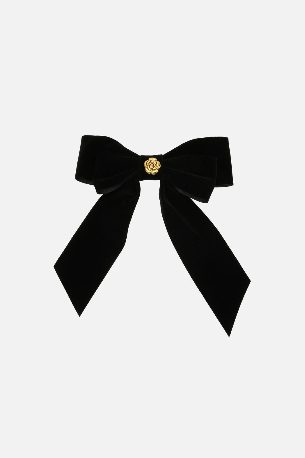 Princess Highway - Velvet Flower Barrette Clip - black