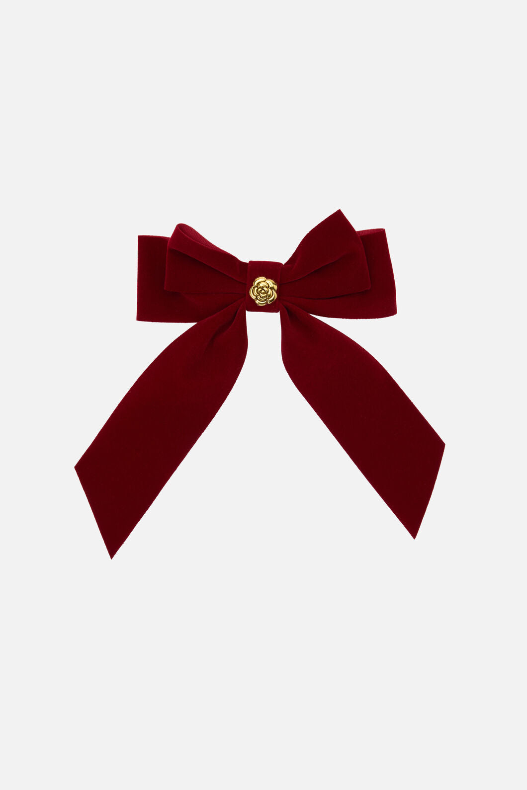 Princess Highway - Velvet Flower Barrette Clip - red