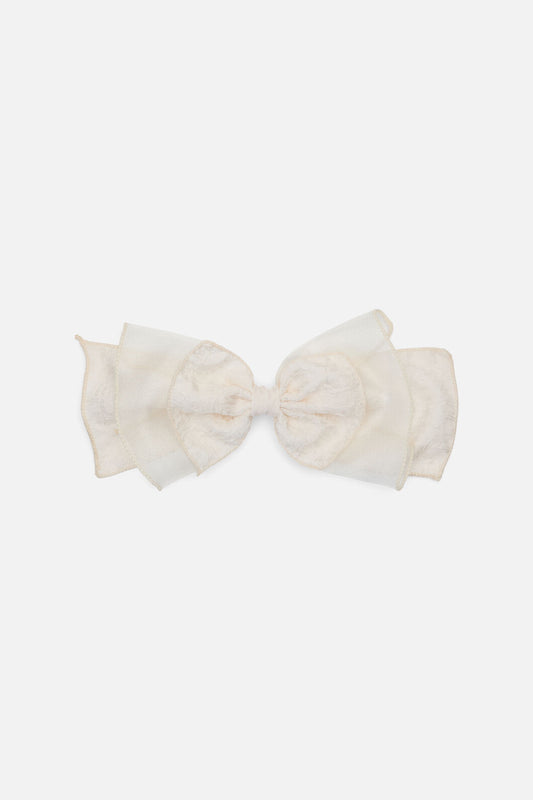 Princess Highway - Organza Texture Bow Clip - cream