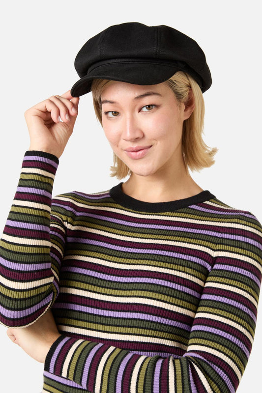 Princess Highway - Black Button Peak Hat - black