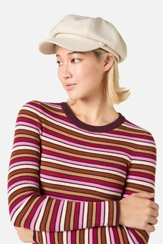 Princess Highway - Cream Button Peak Hat - cream