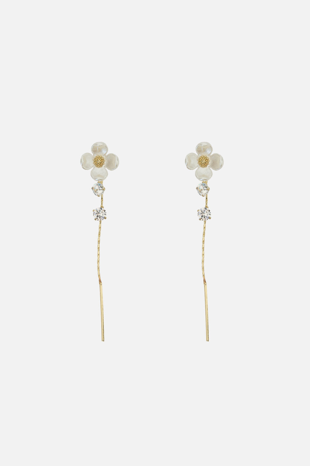 Princess Highway - Daisy Gem Drop Earrings - pink