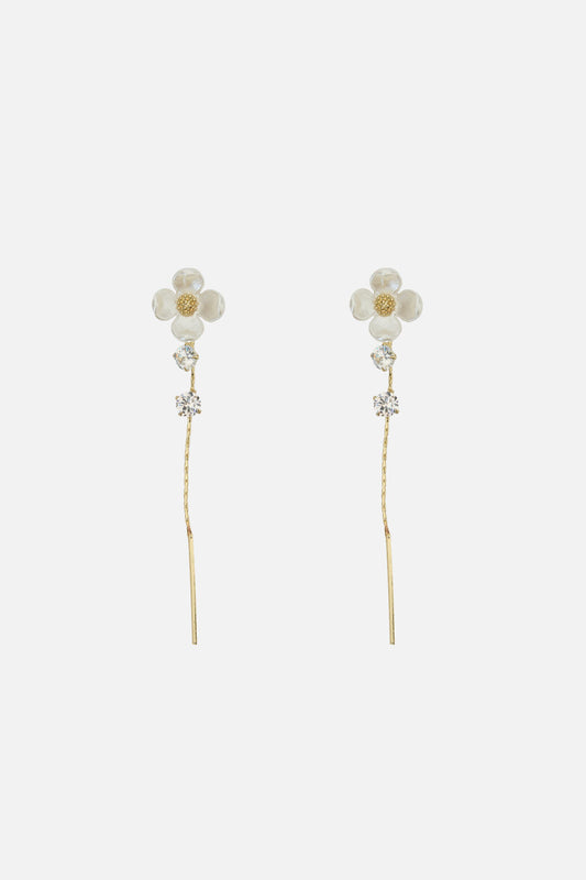 Princess Highway - Daisy Gem Drop Earrings - pink