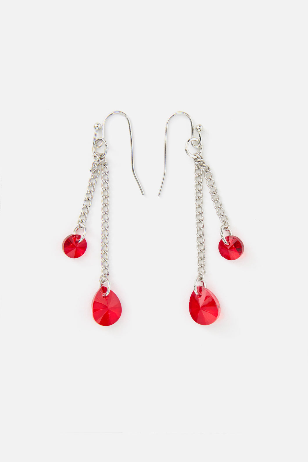 Princess Highway - Ruby Floral Drop Earrings - ruby