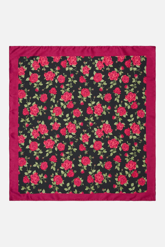 Princess Highway - Roses Satin Scarf - black