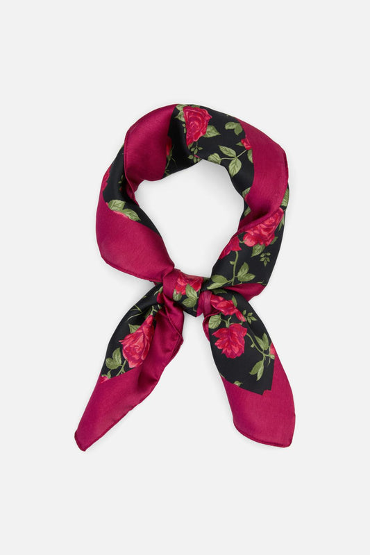 Princess Highway - Roses Satin Scarf - black