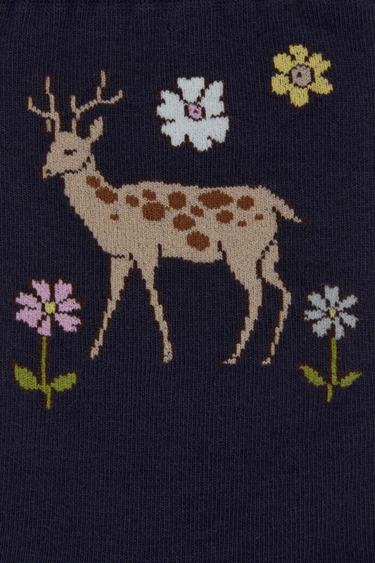 Princess Highway - Meadow Deer Socks - navy