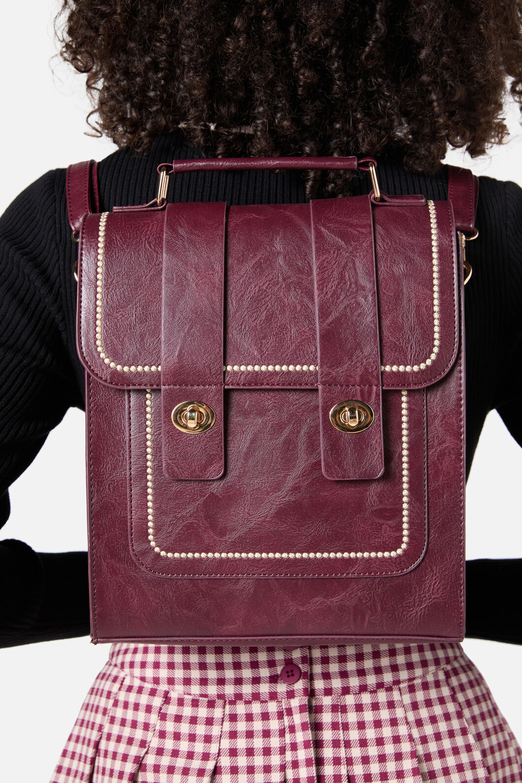 Princess Highway - Burgundy Two Way Satchel - burgundy