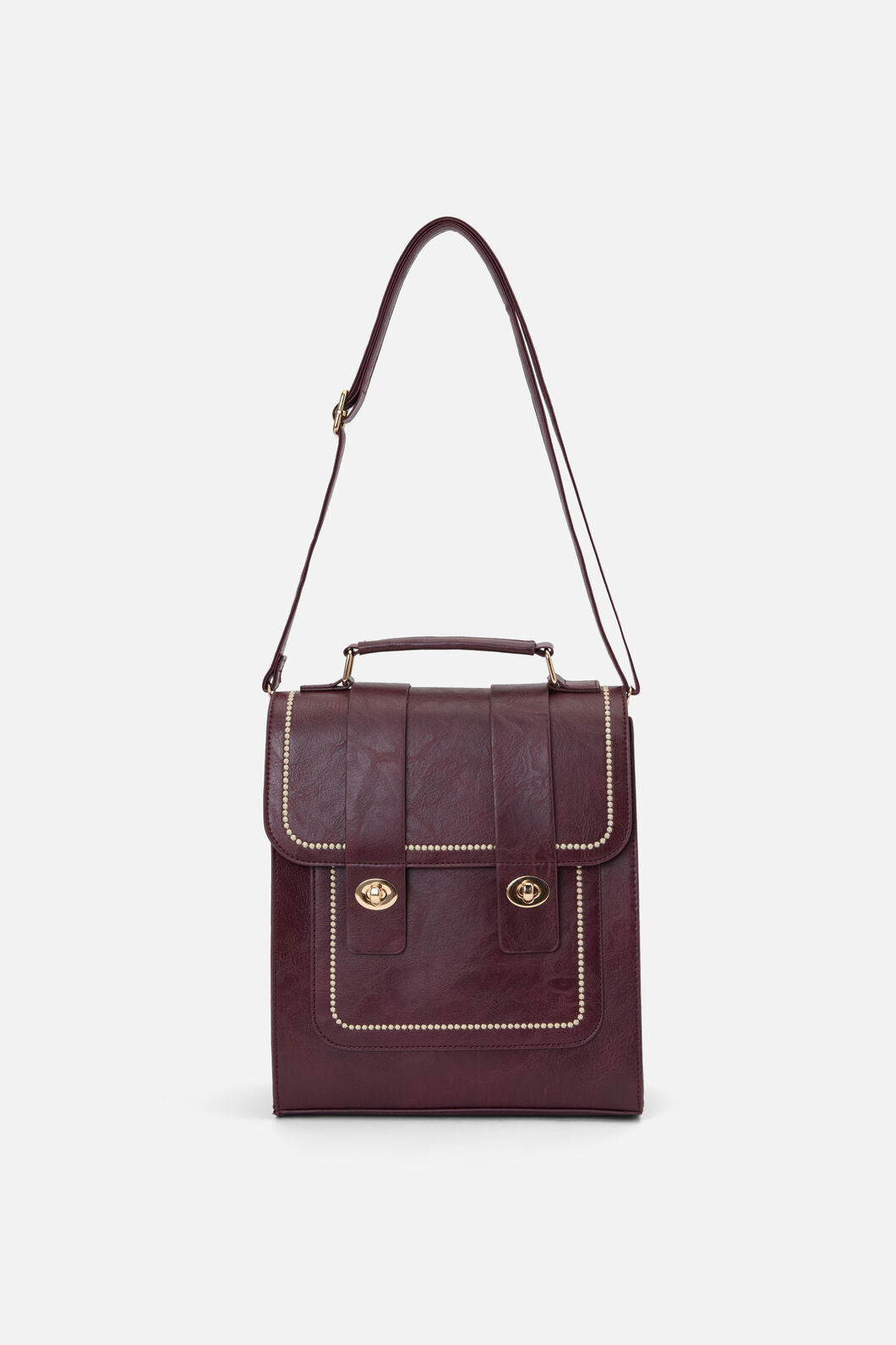 Princess Highway - Burgundy Two Way Satchel - burgundy