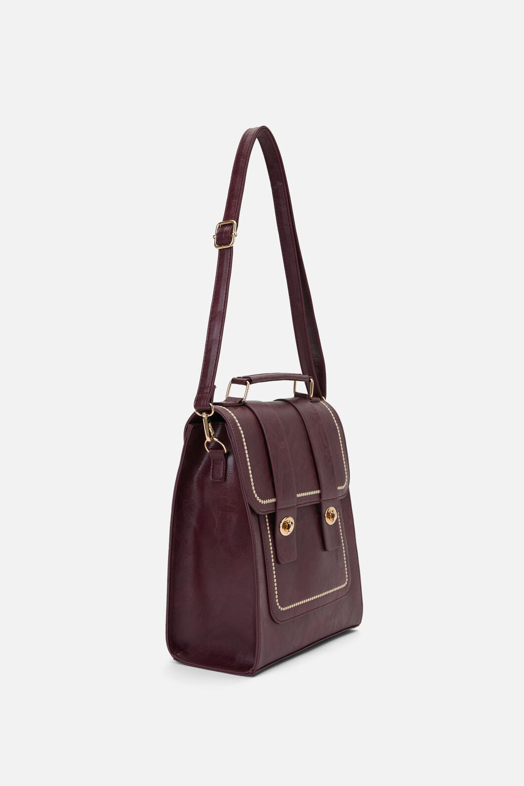 Princess Highway - Burgundy Two Way Satchel - burgundy