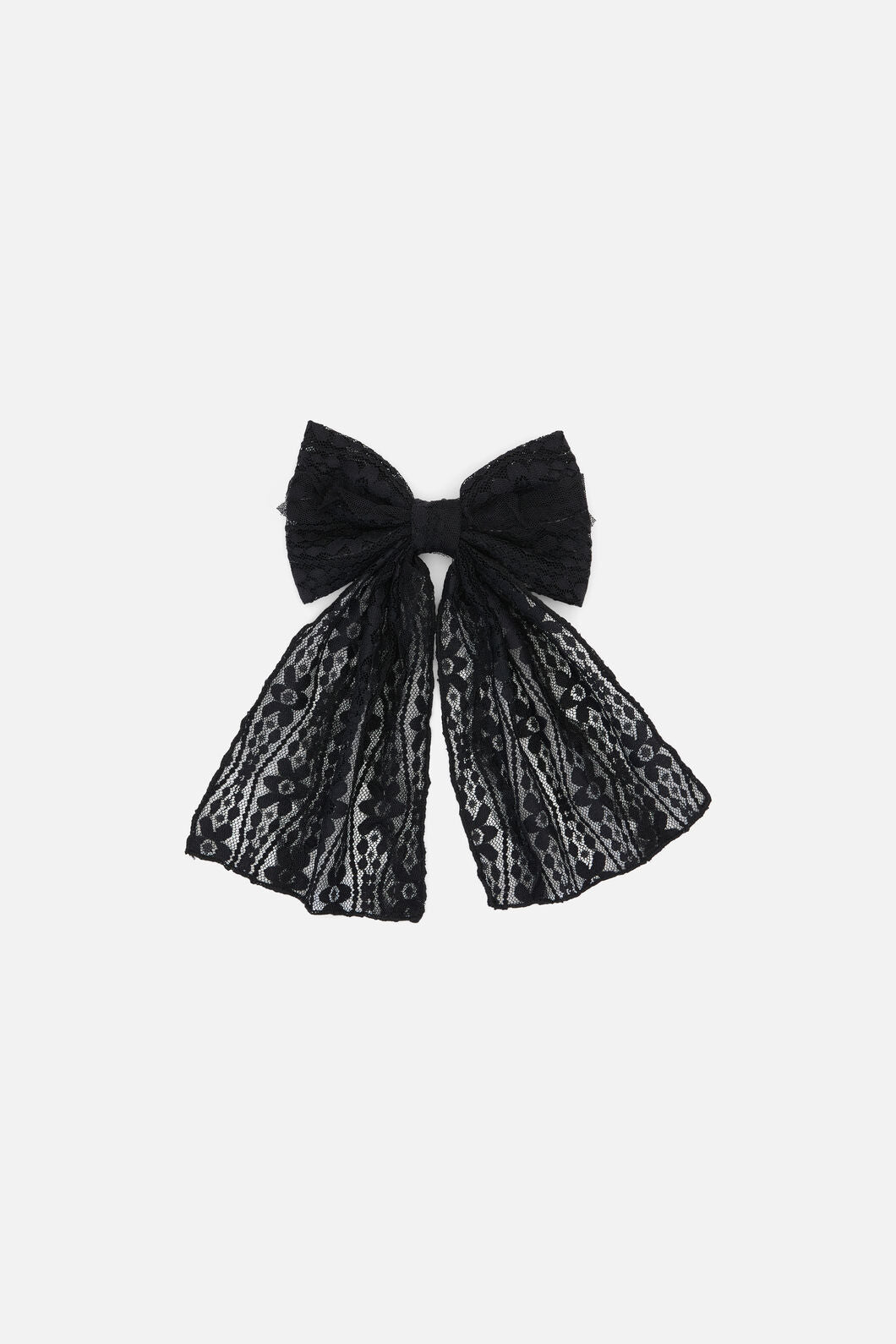 Princess Highway - Black Lacey Bow Clip - black