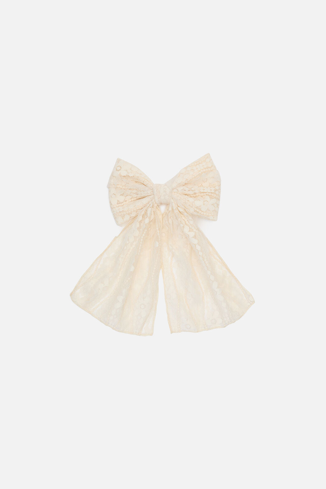 Princess Highway - Cream Lacey Bow Clip - cream