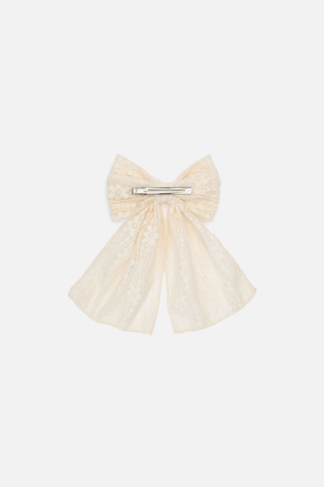 Princess Highway - Cream Lacey Bow Clip - cream