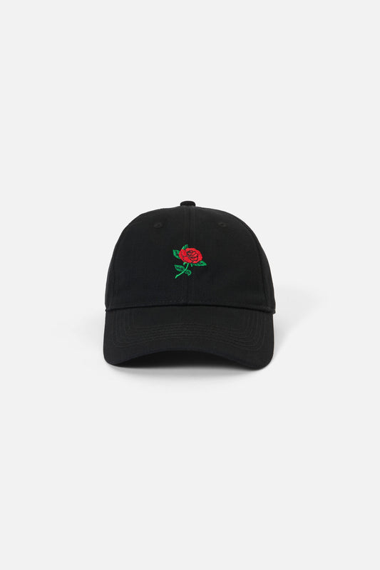 Princess Highway - Black Rose Embroidered Cap - black