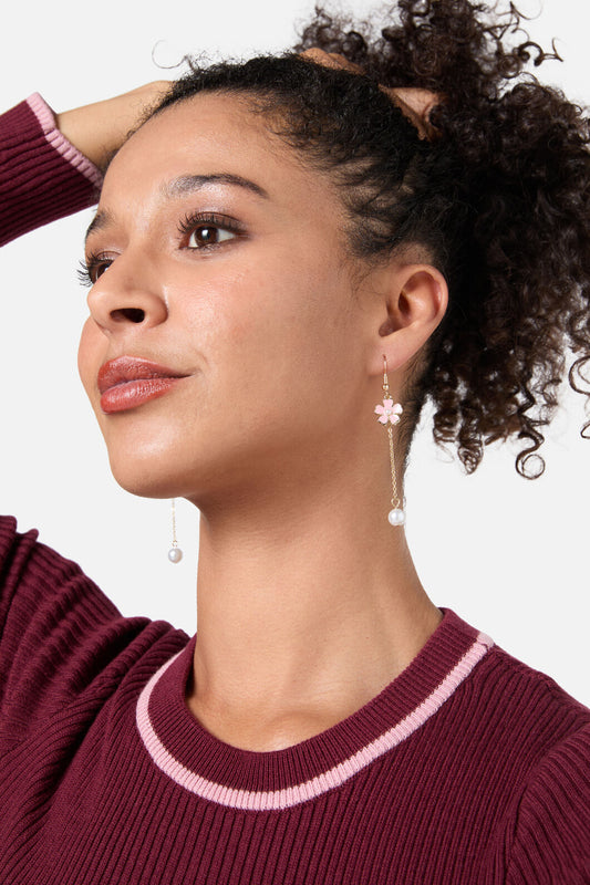 Princess Highway - Blossom & Pearl Earrings - gold