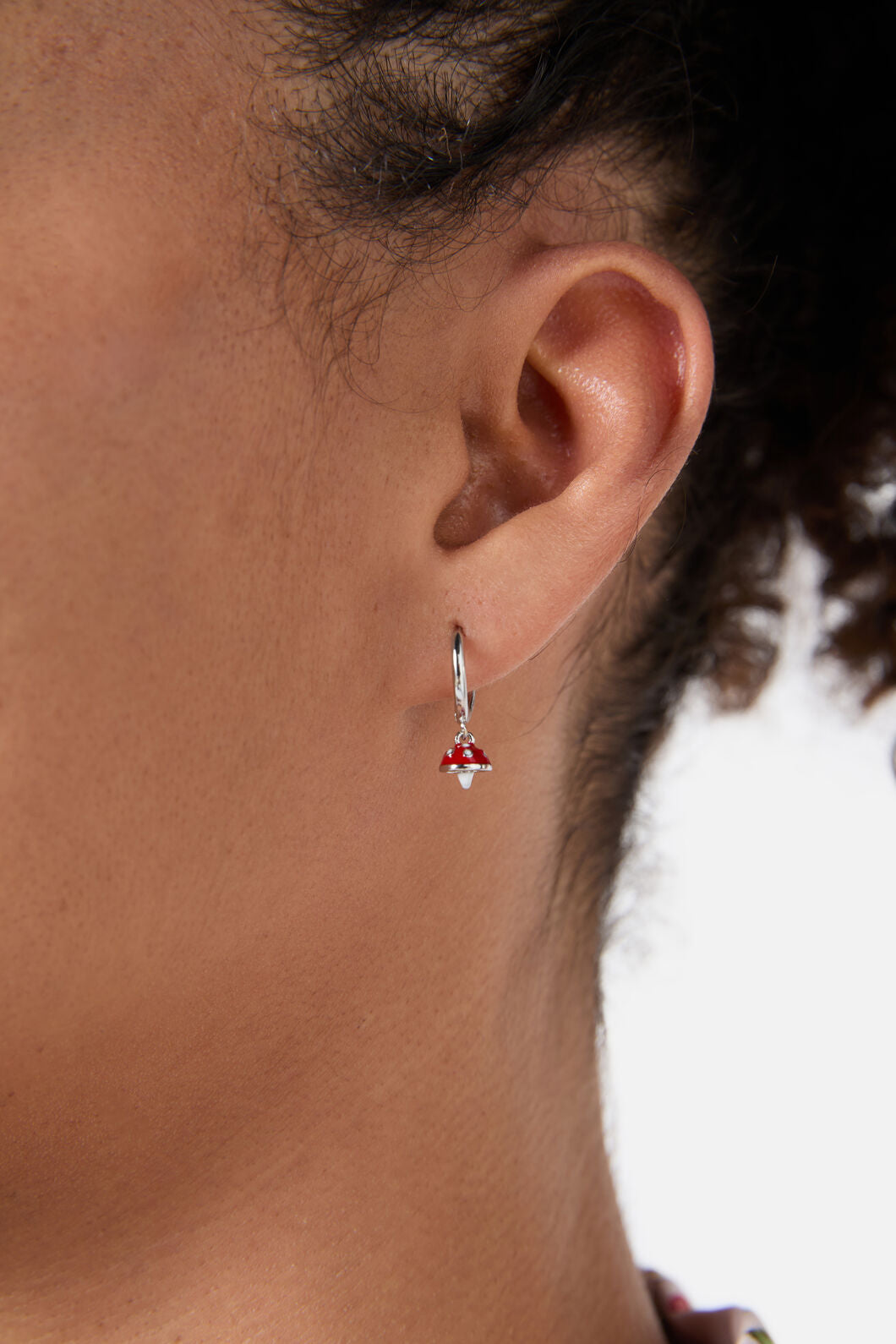 Princess Highway - Small Mushroom SleeperEarrings - silver