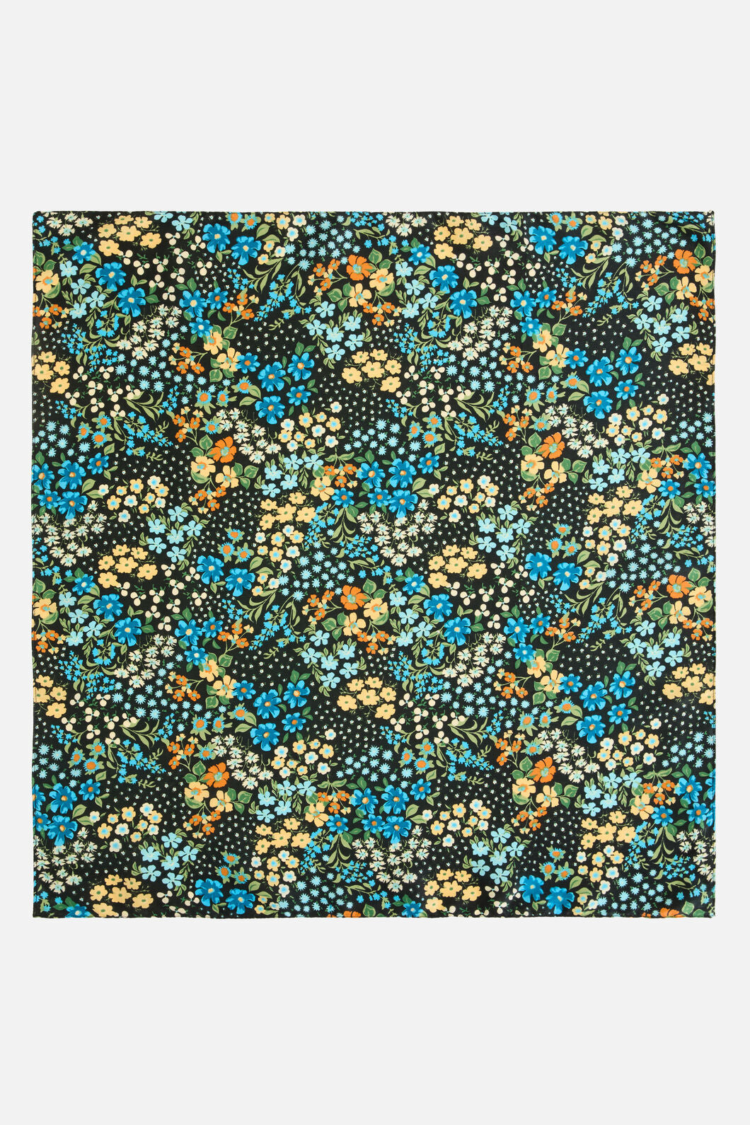 Princess Highway - Ada 90S Floral Satin Scarf - green