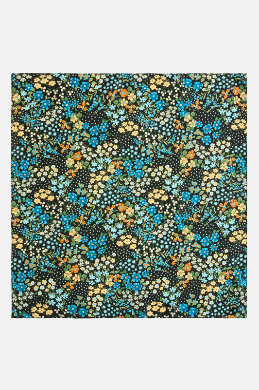 Princess Highway - Ada 90S Floral Satin Scarf - green