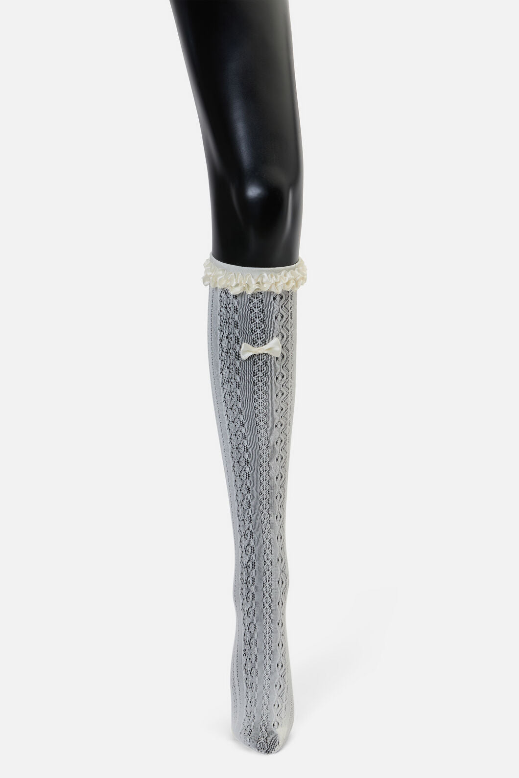 Princess Highway - Cream Knee High Lacey Socks - cream