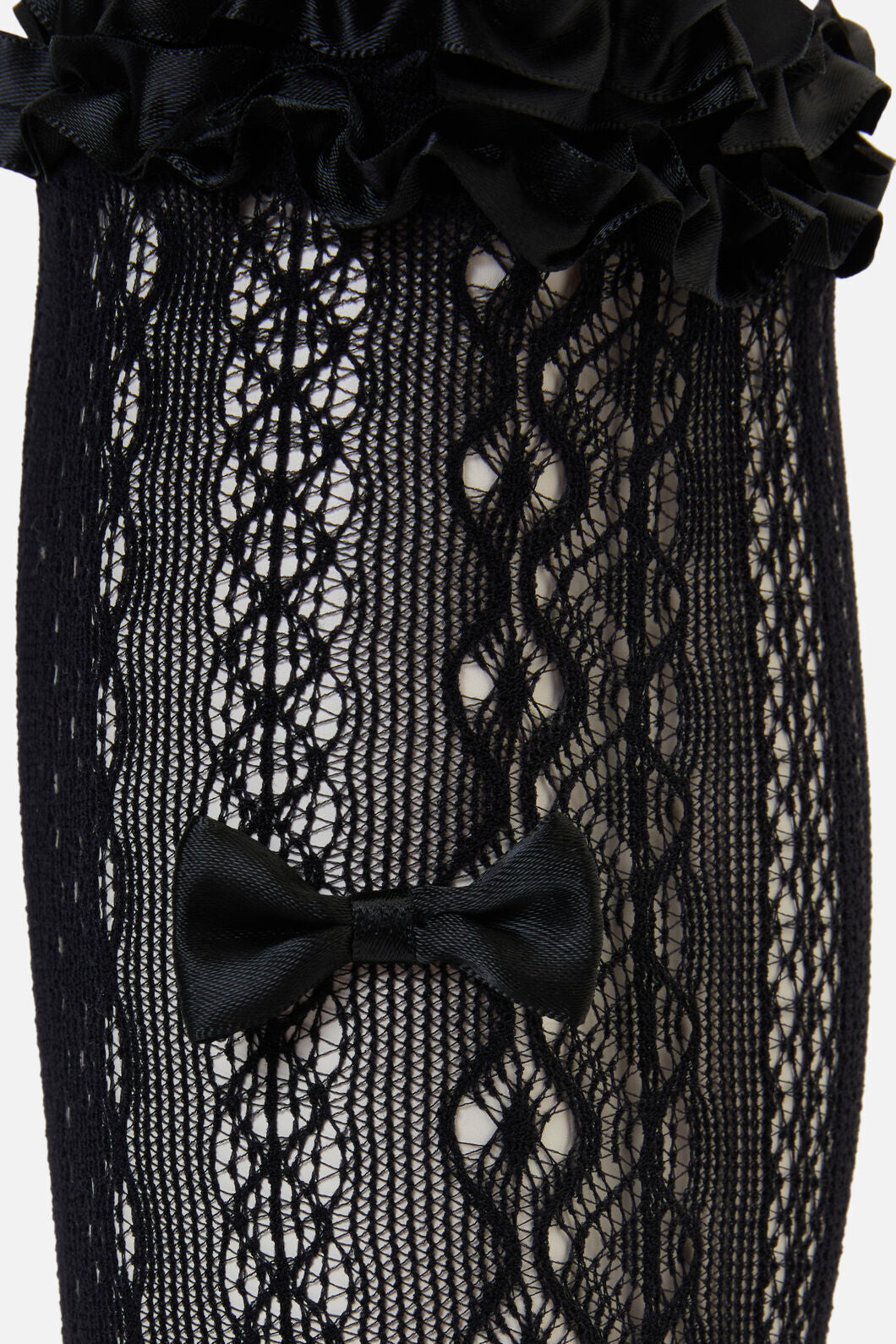 Princess Highway - Black Knee High Lacey Socks - black