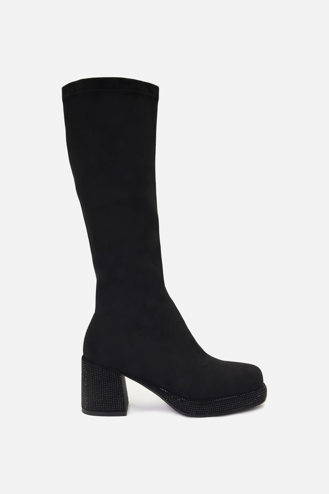 Princess Highway - Glitter Sole Knee Boot - black