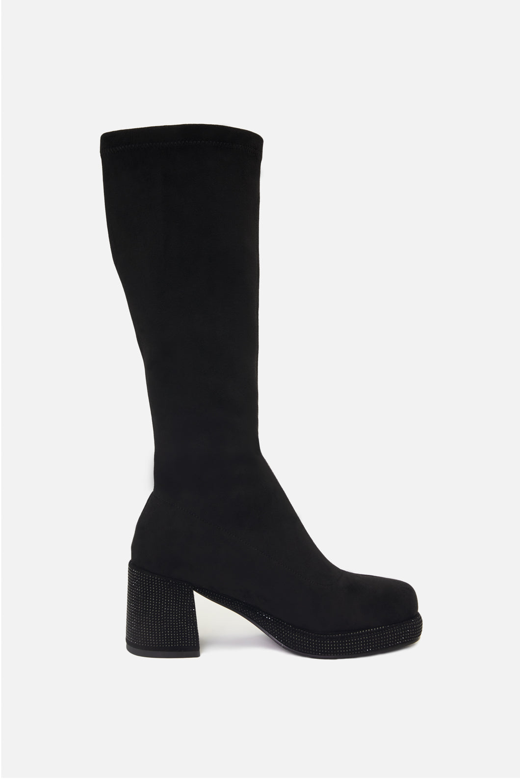 Princess Highway - Glitter Sole Knee Boot - black
