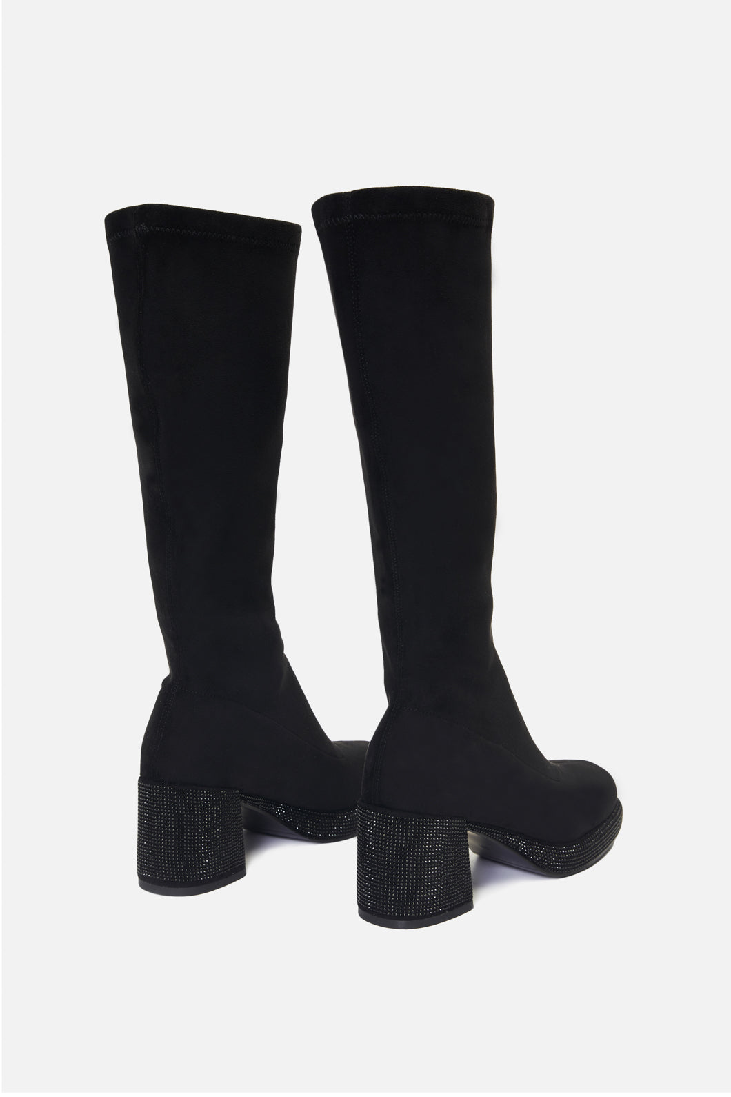 Princess Highway - Glitter Sole Knee Boot - black