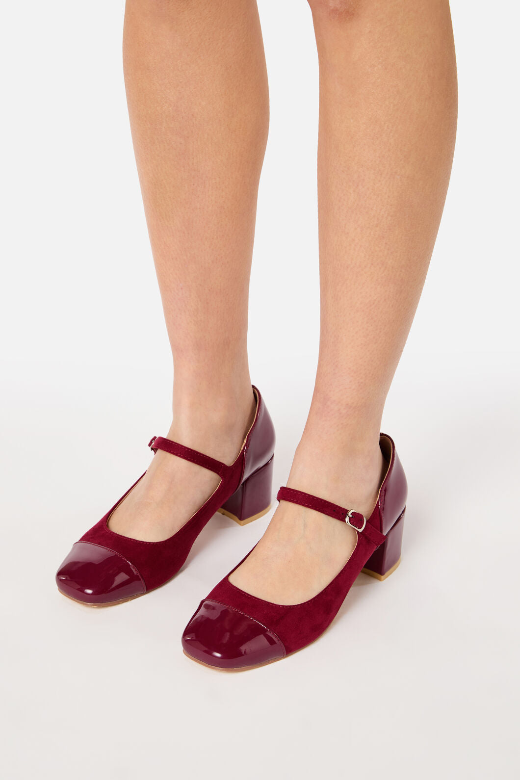 Princess Highway - Plum Two Fabric Mary Jane - plum