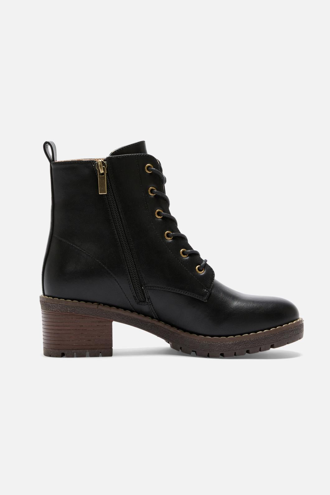 Princess Highway - Black Lace Up Boot - black