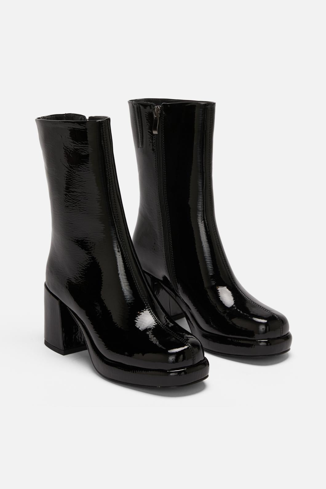 Princess Highway - Black Patent Short Boot - black