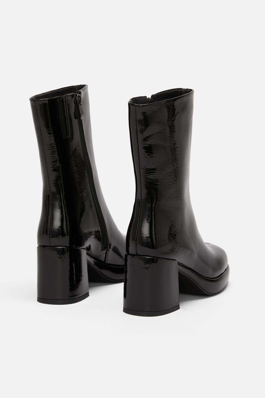 Princess Highway - Black Patent Short Boot - black