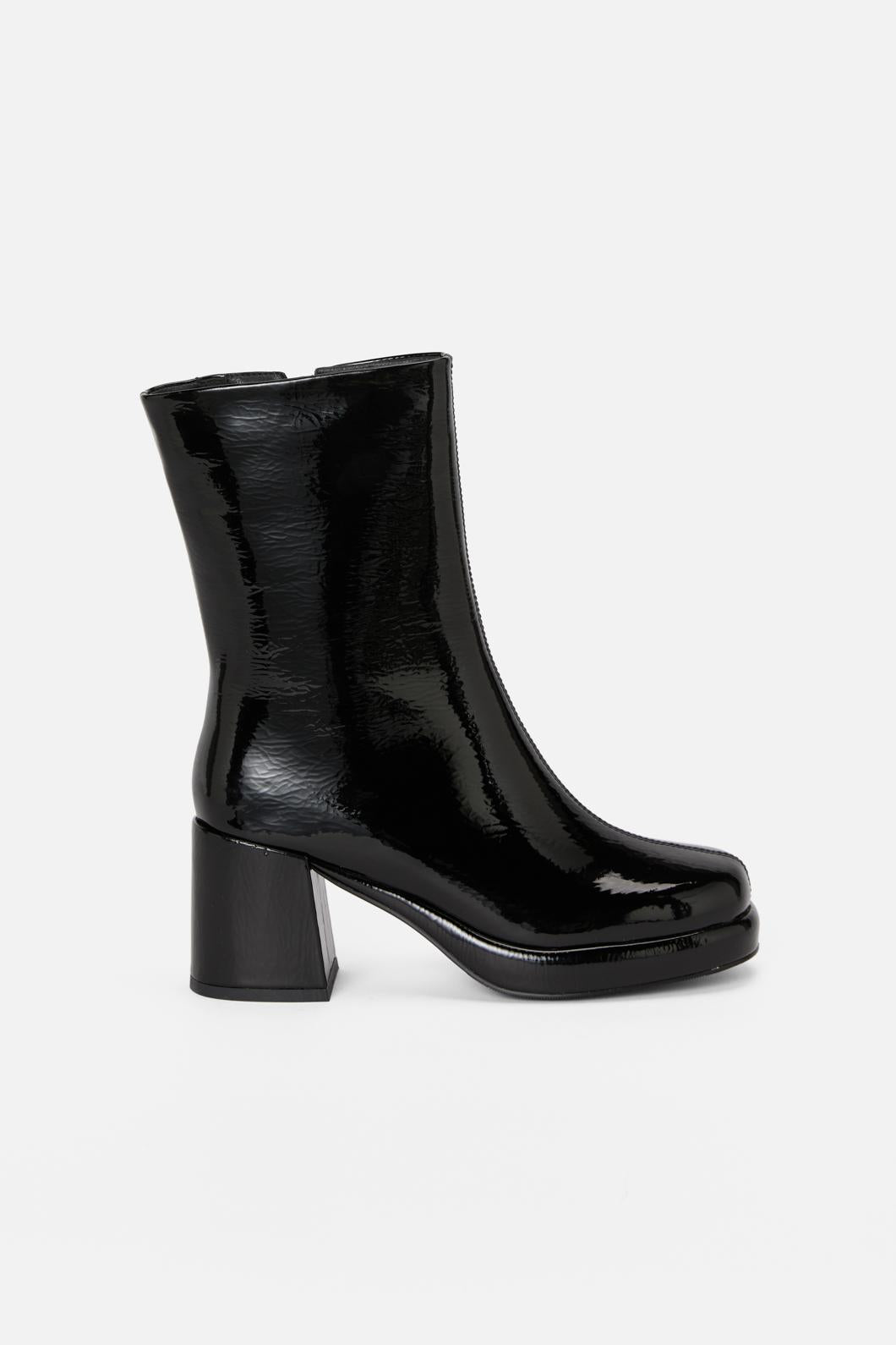 Princess Highway - Black Patent Short Boot - black