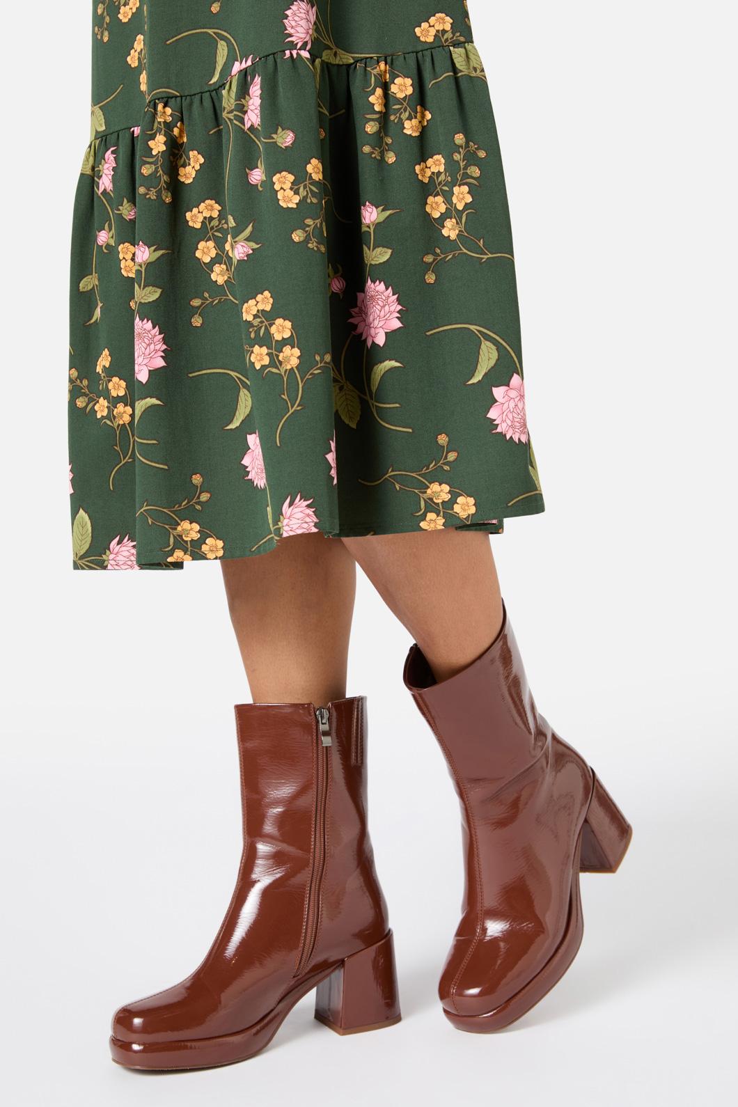 Princess Highway - Chocolate Patent Short Boot - chocolate