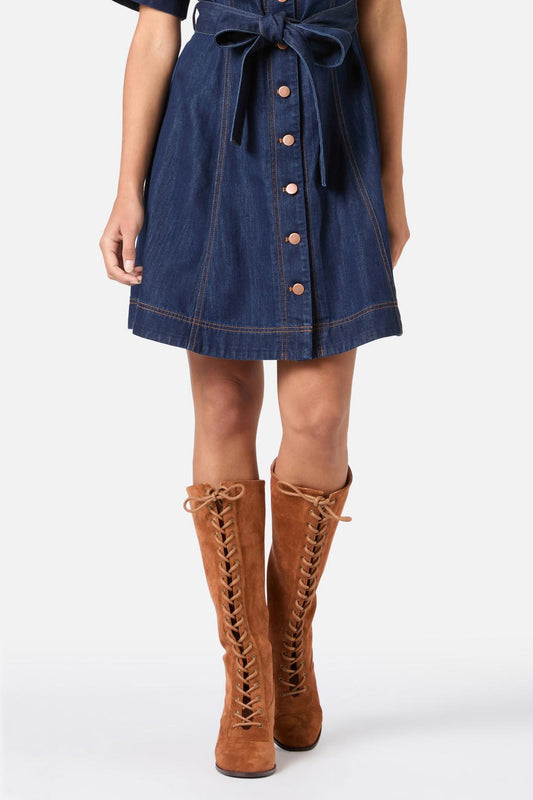 Princess Highway - Tan Lace Up Knee High Boot - tan
