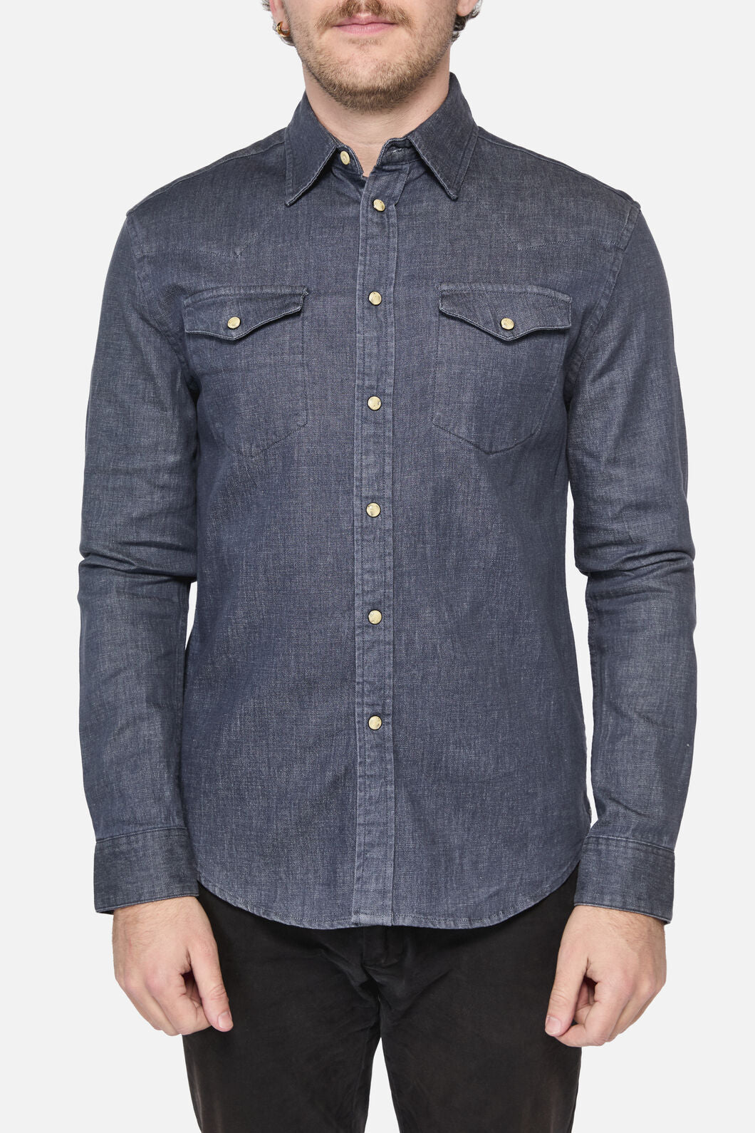 Revival - Hidden Western Shirt - denim
