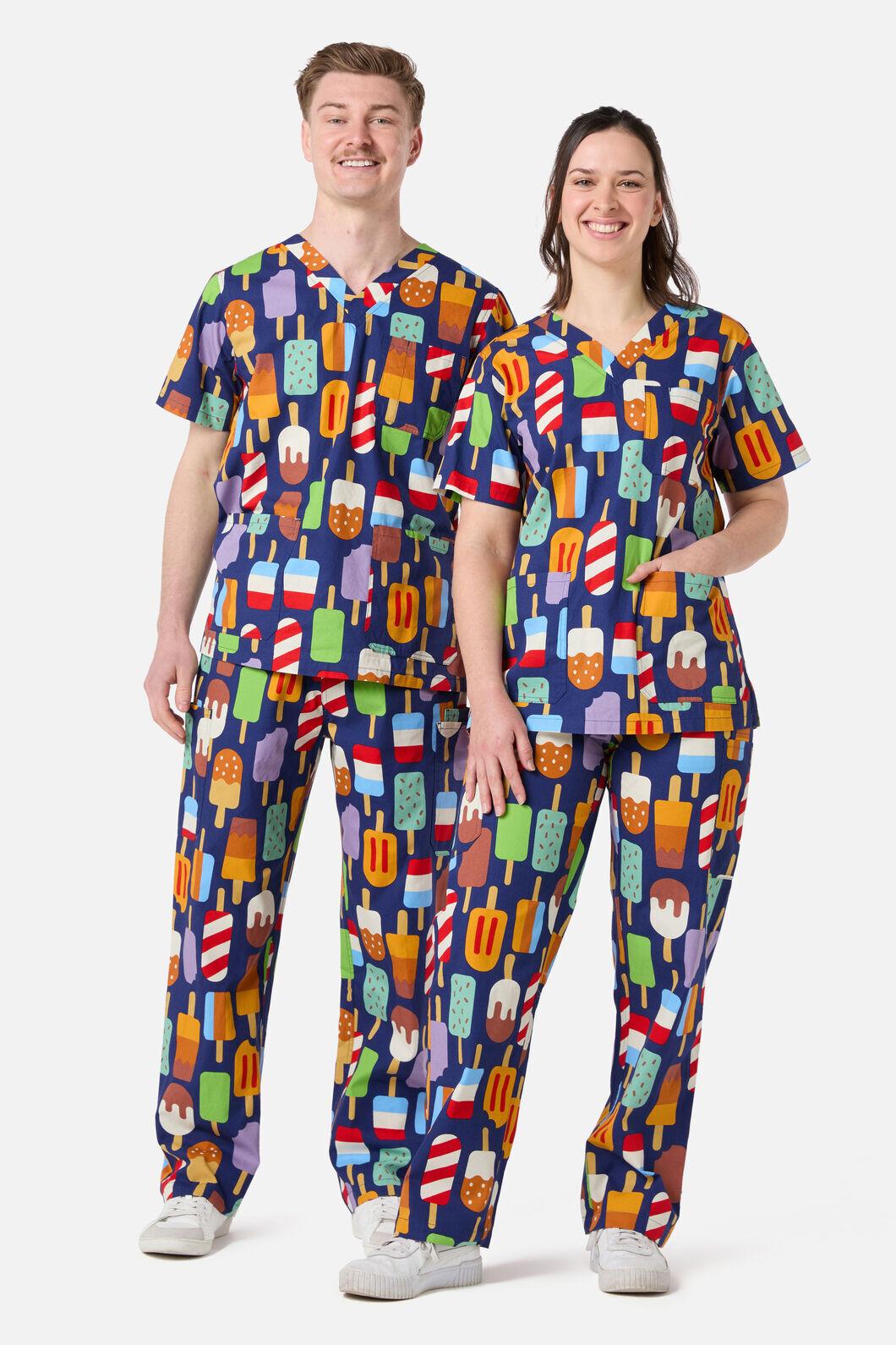 Scrubs With Love - Summer Treats Scrub Set - navy
