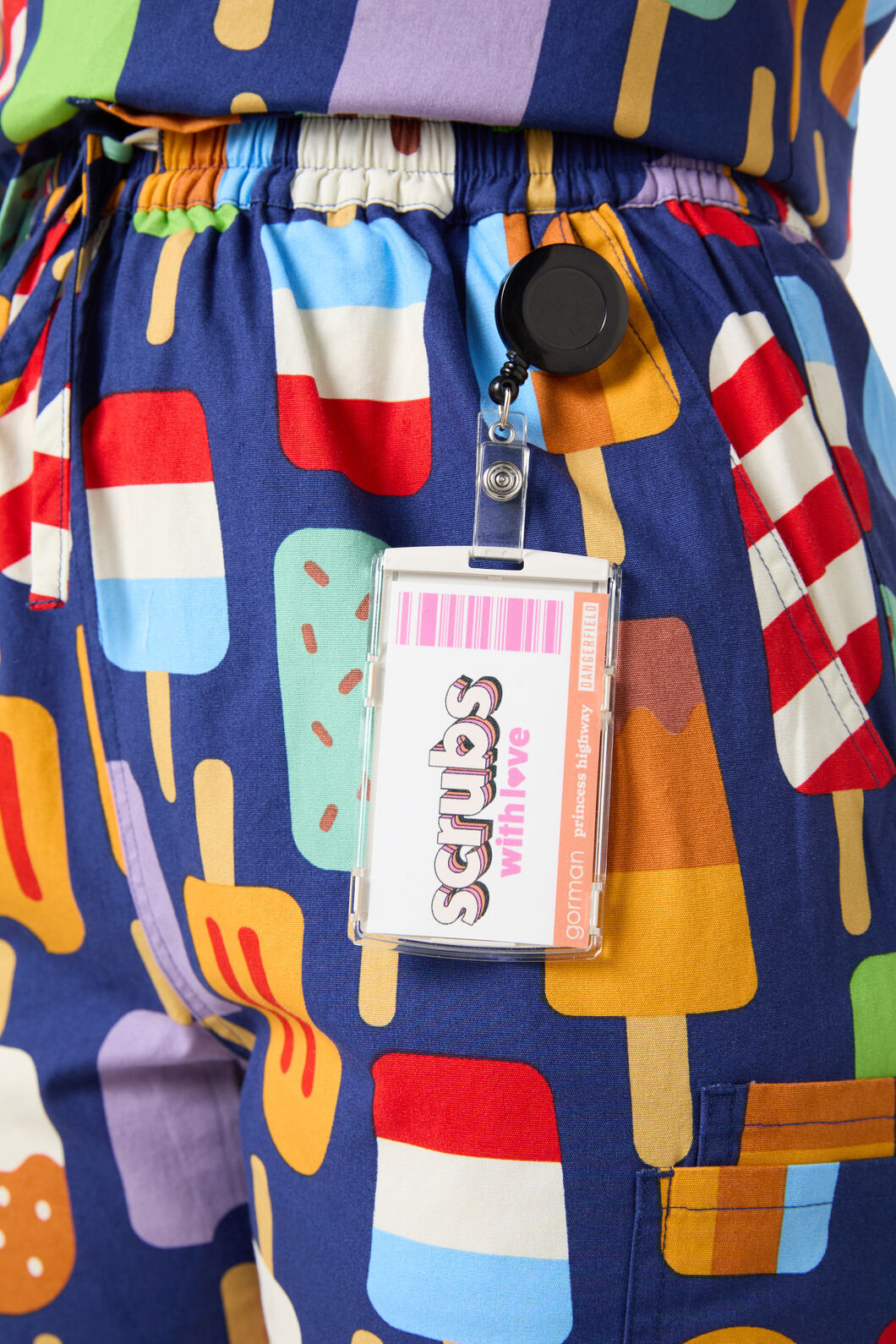 Scrubs With Love - Summer Treats Scrub Set - navy