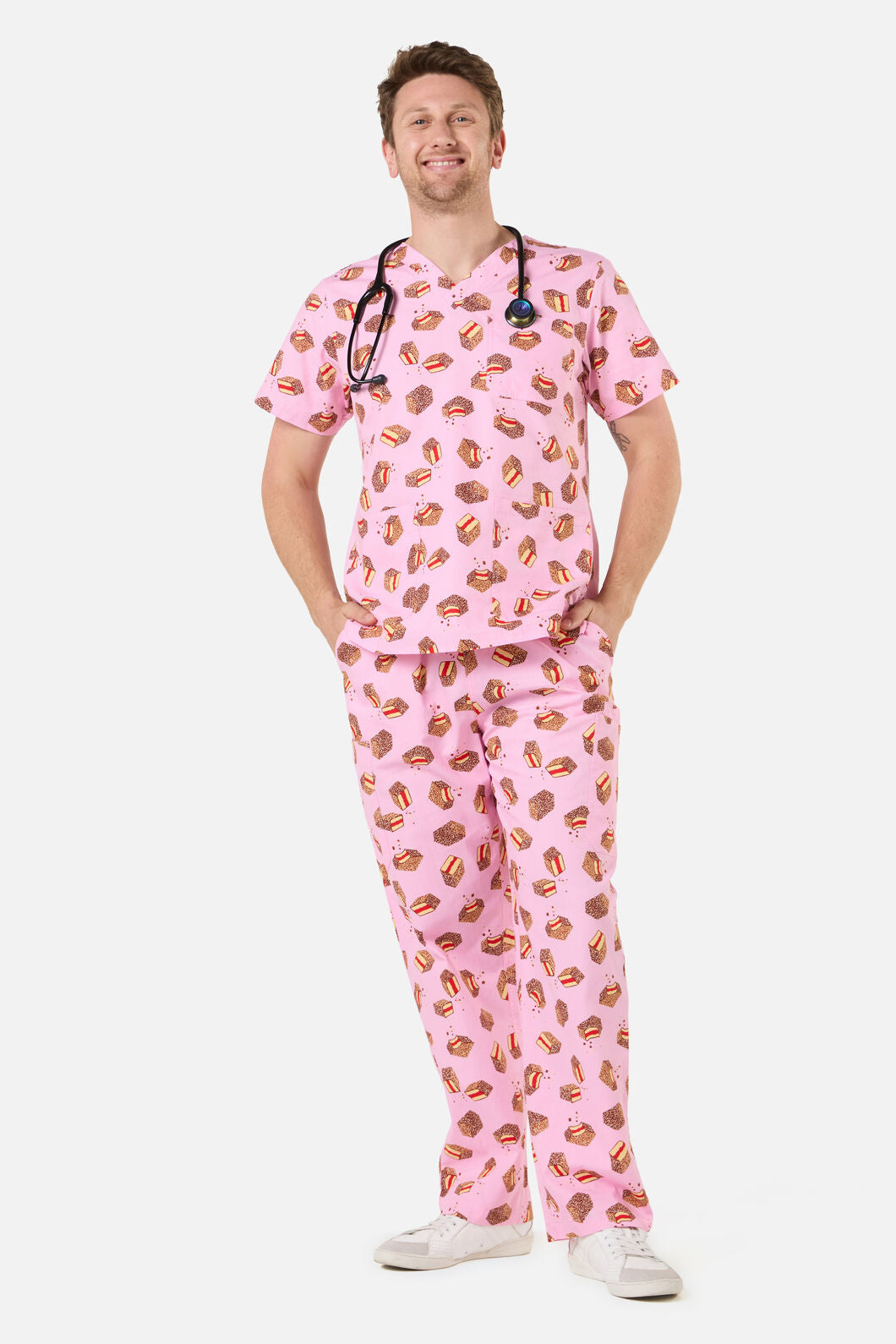 Scrubs With Love - LAMINGTON SCRUB SET - pink