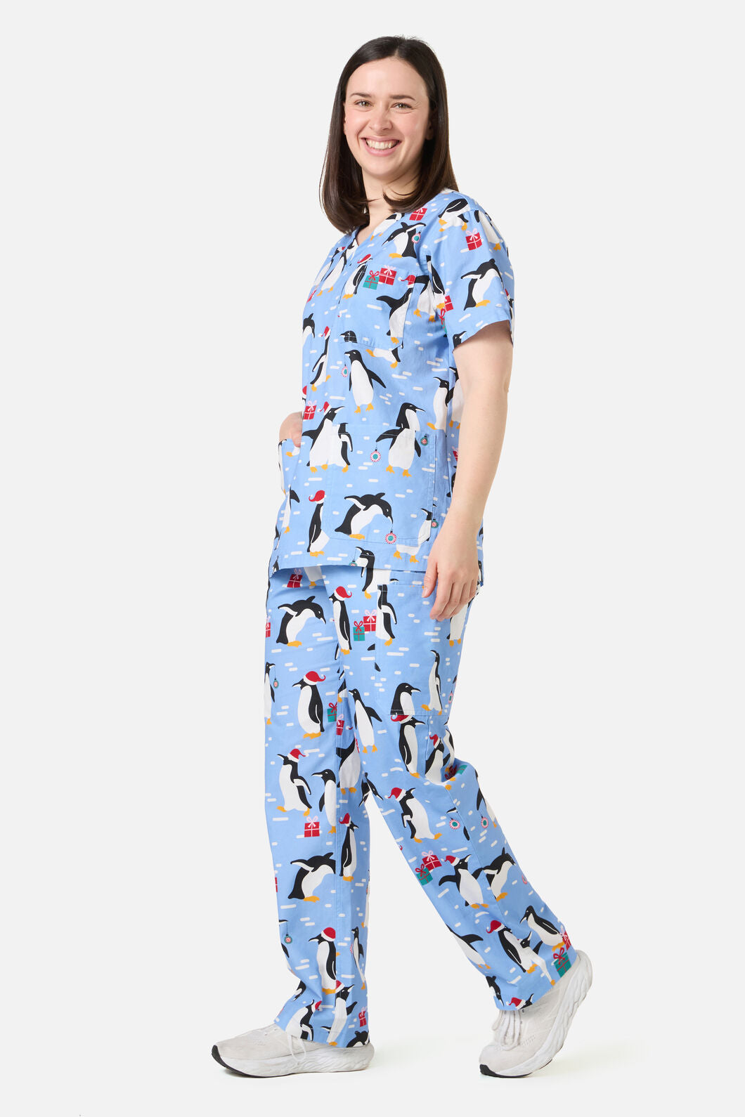 Scrubs With Love - NORTH POLE SCRUB SET - blue