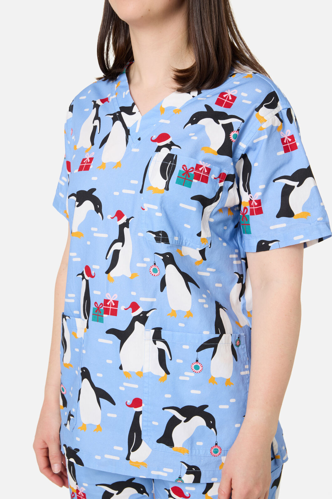 Scrubs With Love - NORTH POLE SCRUB SET - blue