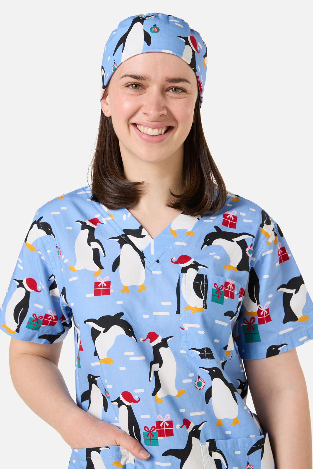 Scrubs With Love - NORTH POLE SCRUB HAT - blue