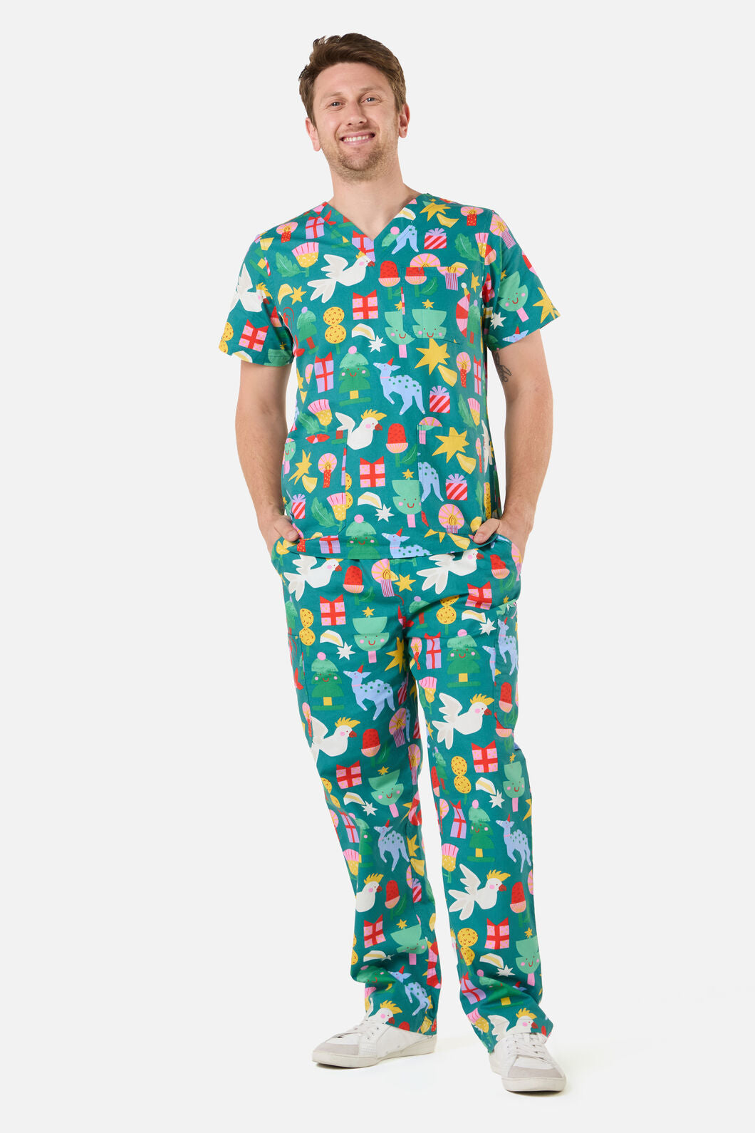Scrubs With Love - WATTLE & WONDER SCRUB SET - green