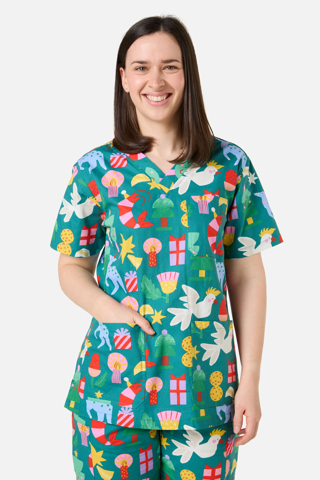Scrubs With Love - WATTLE & WONDER SCRUB SET - green