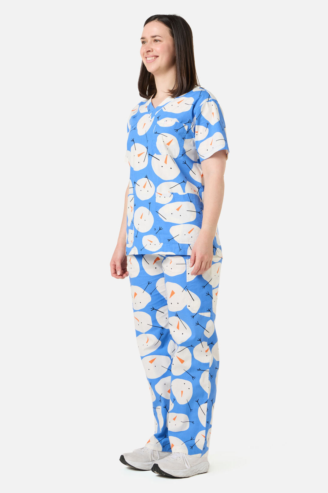 Scrubs With Love - SNOWMAN SCRUB SET - blue