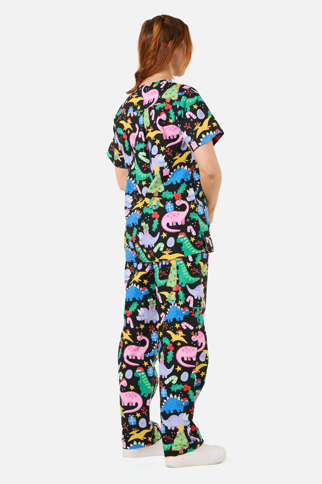 Scrubs With Love - CHRISTMAS DINO'S SCRUB SET - black
