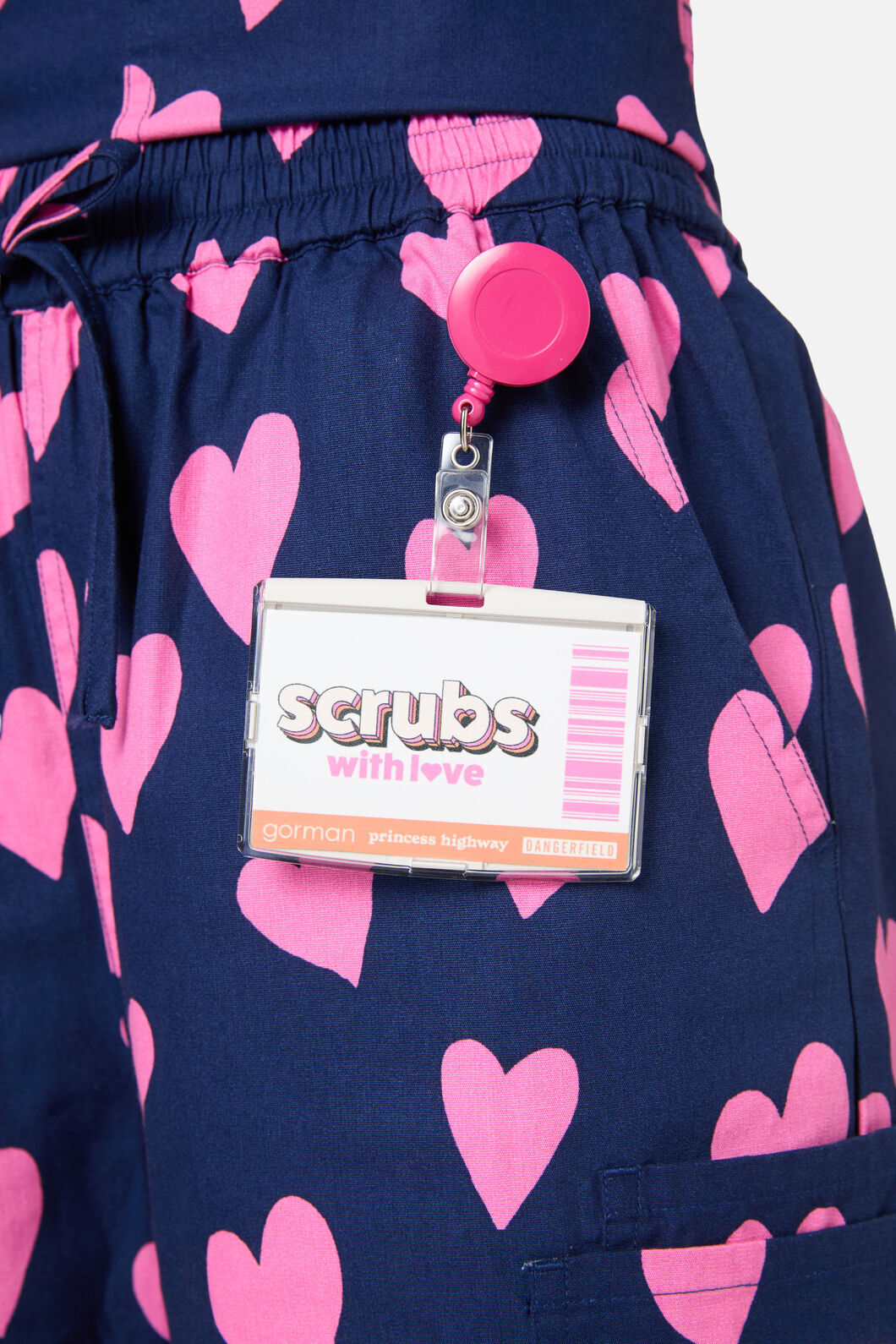 Scrubs With Love - Love Hearts Scrub Set - navy